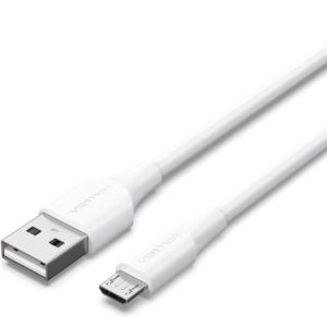 Cabo USB 2.0 Vention CTIWH/ USB Macho - MicroUSB Macho/ 480Mbps/ 2m/ Branco
