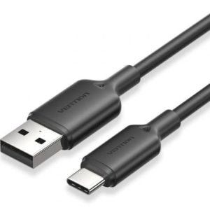 Cabo USB 2.0 Tipo-C Vention CTQBH/ USB Tipo-C Macho - USB Macho/ Até 60W/ 480Mbps/ 2m/ Preto