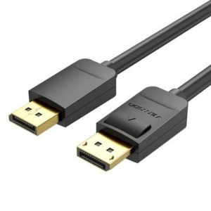 Cabo DisplayPort 1.2 4K Vention HACBG/ DisplayPort Macho - DisplayPort Macho/ 1,5m/ Preto