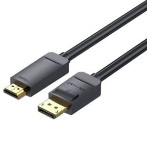 Cabo Conversor Vention HAGBG/ DisplayPort Macho - HDMI 4K Macho/ 1,5m/ Preto