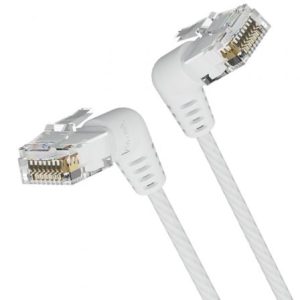 Cabo de Rede RJ45 UTP Vention IBOWG Cat.6A/ 1,5m/ Cabeça Rotativa 360º/ Branco