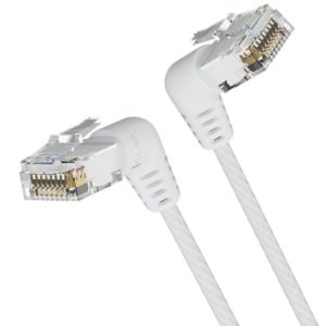 Cabo de Rede RJ45 UTP Vention IBOWI Cat.6A/ 3m/ Cabeça Rotativa 360º/ Branco