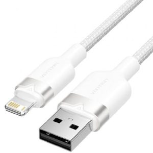 Cabo USB Lightning Vention LANWF/ USB Macho - Lightning Macho/ 480Mbps/ 1m/ Branco