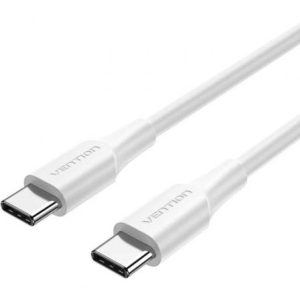Cabo USB 2.0 Tipo-C 3A Vention TRCWH/ USB Tipo-C Macho - USB Tipo-C Macho/ Até 60W