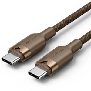 Cabo USB 2.0 Tipo-C 3A Vention TRDJF/ USB Tipo-C Macho - USB Tipo-C Macho/ Até 60W