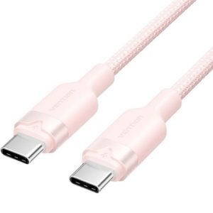Cabo USB 2.0 Tipo-C 3A Vention TRDPF/ USB Tipo-C Macho - USB Tipo-C Macho/ Até 60W