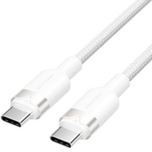 Cabo USB 2.0 Tipo-C 3A Vention TRDWH/ USB Tipo-C Macho - USB Tipo-C Macho/ Até 60W
