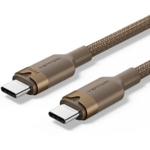 Cabo USB 2.0 Tipo-C 5A Vention TRIJF/ USB Tipo-C Macho - USB Tipo-C Macho/ Até 240W