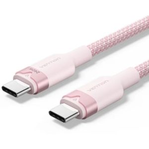 Cabo USB 2.0 Tipo-C 5A Vention TRIPF/ USB Tipo-C Macho - USB Tipo-C Macho/ Até 240W