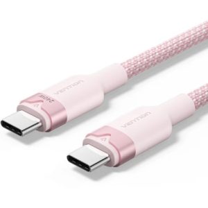 Cabo USB 2.0 Tipo-C 5A Vention TRIPH/ USB Tipo-C Macho - USB Tipo-C Macho/ Até 240W