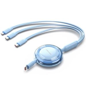 Cabo USB Tipo-C 2.0 5A Vention TRJSBE/ USB Tipo-C Macho - 3x USB Tipo-C Macho/ Até
