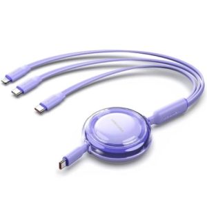 Cabo USB Tipo-C 2.0 5A Vention TRKVBE/ USB Tipo-C Macho - 3x USB Tipo-C Macho/ Até