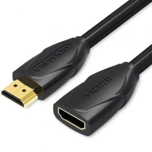 Cabo Extensor HDMI Vention VAA-B06-B100/ HDMI Macho - HDMI Fêmea/ 1m/ Preto