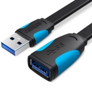 Cabo Extensor USB 3.0 Vention VAS-A13-B100/ USB Macho - USB Fêmea/ 5Gbps/ 1m/ Preto e Azul