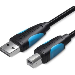 Cabo USB 2.0 para Impressora Vention VAS-A16-B100/ USB Tipo-B Macho - USB Macho/ 480Mbps/ 1m/ Preto