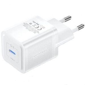 Carregador de Parede GaN Vention FEPW0-EU/ 1xUSB Tipo-C/ 20W