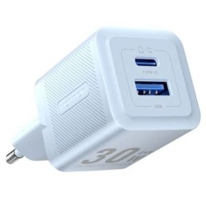 Carregador de Parede GaN Vention FEQL0-EU/ 1xUSB Tipo-C/ 1xUSB/ 30W