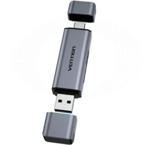 Leitor de Cartões Externo Vention CLLH0/ USB 3.0/ USB Tipo-C