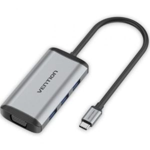 Docking USB Tipo-C Vention TGSHB/ 3xUSB/ 1xHDMI 4K/ 1xVGA/ 1xUSB Tipo-