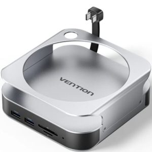 Docking para Mac Mini USB Tipo-C Vention THIHAG/ Ranhura SSD M.2/ 4xUSB/ 1xUSB Tipo-