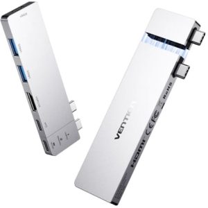 Docking USB Tipo-C Vention THZH0/ 1xHDMI 4K/ 2xUSB/ 2xUSB Tipo-C/ 1xThunder