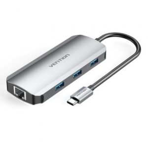 Docking USB Tipo-C Vention TOHHB/ 1xHDMI 4K/ 3xUSB/ 1xRJ45/ 1xUSB Tipo