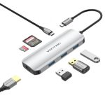 Docking USB Tipo-C Vention TOJHB/ 1xHDMI 4K/ 3xUSB/ 1xUSB Tipo-C/ 1xLe