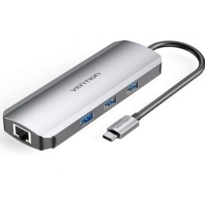 Estação de Ancoragem USB Tipo-C Vention TOKHB/ 1xHDMI 4K/ 3xUSB/ 1xUSB Tipo-C