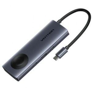 Docking USB Tipo-C com Carregamento sem Fios Vention TPMHB/ 1xHDMI 4K/ 2xUSB/ 1xUSB T