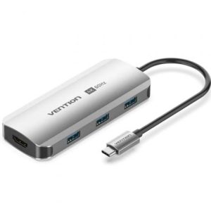 Docking USB Tipo-C Vention TQDHB/ 1xHDMI 4K/ 3xUSB/ 1xUSB Tipo-C PD/ Cin