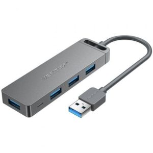 Hub USB 3.0 Vention CHLHB/ 4xUSB/ 1xMicroUSB PD/ Cinzento