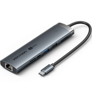 Docking USB Tipo-C Vention TGUHB/ RJ45/ 2xUSB/ 1xUSB Tipo-C/ 1xHDMI/ 1