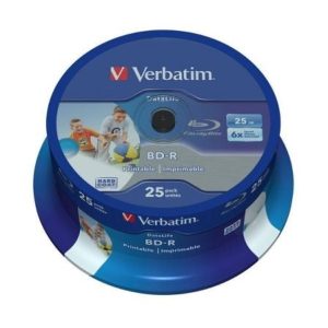 Blu-ray BD-R Verbatim 43811 Imprimível 6X/ Pack-25 unidades