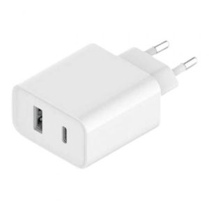 Carregador de Parede Xiaomi Mi 33W Wall Charger/ 1xUSB Tipo-C/ 1xUSB/ 33W