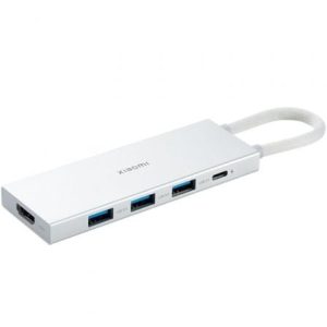 Docking USB 3.0 Tipo-C Xiaomi 5 em 1/ 3xUSB/ 1xUSB Tipo-C PD/ 1xHDMI/ Branco