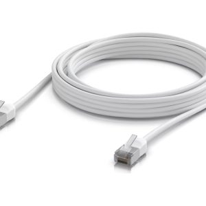 Ubiquiti UniFi - Cabo patch - RJ-45 (M) para RJ-45 (M) - 5 m - 3.5 mm - blindado - CAT 6a - inicializado, exterior, robusto - branco