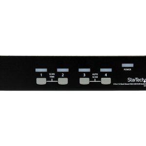 Startech 4-Port USB KVM Swith with OSD - TAA Compliant - 1U Rack Mountable VGA KVM Switch (SV431DUSBU) - Chave KVM - 4 x KVM port(s) - 1 utilizador local - desktop - para P/N: IM12D1500P, RACKCOND17HD, RKCONS1701, SVA12M2NEUA, SVA12M5NA, SVUSBVGA10,