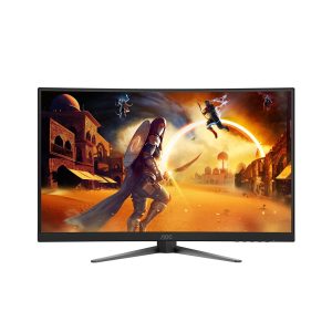 AOC Gaming CQ27G4Z2 - Monitor LED - gaming - curvo - 27" - 2560 x 1440 QHD @ 260 Hz - Fast VA - 350 cd/m² - 3000:1 - DisplayHDR 400 - 0.3 ms - 2xHDMI, DisplayPort - preto, vermelho