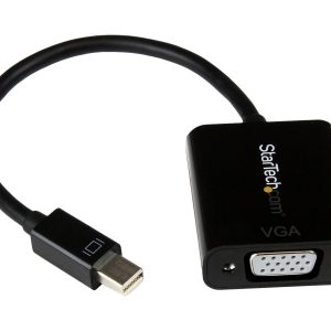 StarTech Mini DisplayPort to VGA Adapter - DisplayPort 1.2 - 1080p - Thunderbolt to VGA Monitor Adapter - Mini DP to VGA (MDP2VGA2) - Adaptador de vídeo - Mini DisplayPort (M) para HD-15 (VGA) (F) - Displayport 1.2/Thunderbolt - 22 cm - ativo, suport