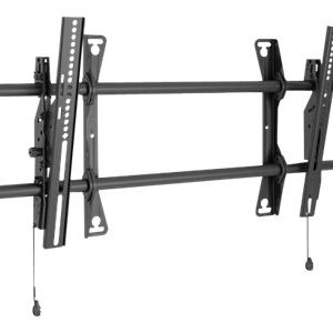 Chief Fusion Large Tilt Wall Mount - For Displays 42-86" - Black - Kit de montagem (montagem em parede com oscilação, 2 suportes de interface) - para painel liso - preto - tamanho de tela: 37"-63" - interface de montagem: 100 x 100 mm - montável em p