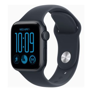 Apple Watch SE 3 (GPS) - 40 mm - alumínio meia-noite - relógio inteligente Com banda de desporto - borracha - azul marinho - tamanho da banda: M/L - 64 GB - Wi-Fi 4, Bluetooth - 26.3 g
