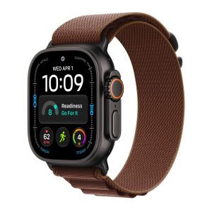 Apple Watch Ultra 4 - 49 mm - titânio preto - Sim relógio inteligente Com Correia Alpinista - bordô - tamanho da banda: L - 64 GB - LTE, Wi-Fi 4, Bluetooth, UWB, NFC - 5G - 63.1 g