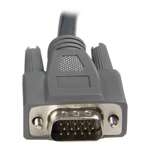 StarTech.com 6 ft Ultra-Thin USB VGA 2-in-1 KVM Cable (SVUSBVGA6) - Cabo de teclado / vídeo / rato (KVM) - USB, HD-15 (VGA) (M) para HD-15 (VGA) (M) - 1.8 m - preto - para P/N: SV1631DUSBU, SV1631DUSBUK, SV431DUSBU, SV831DUSBAU, SV831DUSBU, SV831DUSB