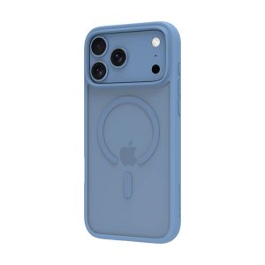 dbramante1928 Grenen Ultra - Cobertura protectora para telemóvel - MS - compatibilidade MagSafe - D3O, plástico - geada clara, azul - para Apple iPhone 17 Pro Max, 18 Pro Max