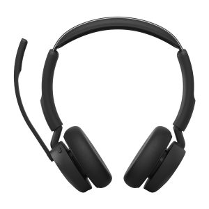 Jabra Evolve3 45 MS - Auscultadores - no ouvido - bluetooth - sem fios, com cabo - cancelamento de ruído activo - USB-C através de adaptador de Bluetooth, USB-C - Certificação MFi, Certificação Microsoft Swift Pair, Works With Chromebook Certified, W
