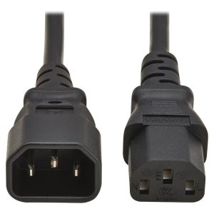Eaton Tripp Lite Series PDU Power Cord, C13 to C14 - 10A, 250V, H05VV-F, 2 m (6.6 ft.), Black - Cabo de alimentação - power IEC 60320 C13 para IEC 60320 C14 - AC 250 V - 10 A - 2 m - preto - Europa - para P/N: B020-U16-19-IPF, B020-U16-19-IPG, B020-U