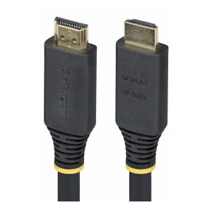 Startech 10m (32.8ft) Active High Speed HDMI Cable, 4K60Hz - Alta Velocidade - cabo HDMI com Ethernet - HDMI macho para HDMI macho - 10 m - blindado - preto - ativo, suporte 2K144Hz, suporte para 4K60Hz UHD, suporte a HDR10