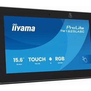 iiyama ProLite TW1625LASC-B3PNR - Android PC - PC de painel de toque 1 RK3576 - RAM 4 GB - SSD - eMMC 32 GB - Cortex-A72 + A53 - IEEE 802.11ax (Wi-Fi 6), Bluetooth 5.3, NFC, Gigabit Ethernet - Android 14 - monitor: LED 15.6" 1920 x 1080 (Full HD) ecr