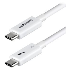 StarTech.com - Cabo USB - USB-C (M) para USB-C (M) - USB4 / Thunderbolt 3 / Thunderbolt 4 / Thunderbolt 5 / DisplayPort 2.1 - 1 m - passivo, suporte 8K60Hz, bidirecional - branco