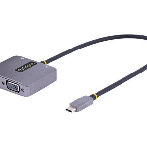 Startech USB C Video Adapter, USB C to HDMI VGA Multiport Adapter w/ 3.5mm Audio Output, 4K 60Hz, HDR, 100W PD 3.0, USB C Monitor Adapter for Laptop, Thunderbolt 3/4 Compatible - USB C Display Travel Adapter (122-USBC-HDMI-4K-VGA) - Estação de engate